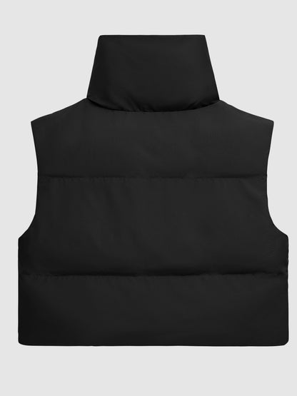 ELSSIME Women's Vest Reversible Cropped Sleeveless with Pockets
