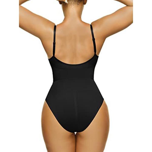 ELSSIME Women's Seamless shapewear bodysuit with tummy control