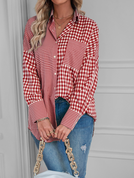 Plaid Patchwork Shirt HW2MLQ892K