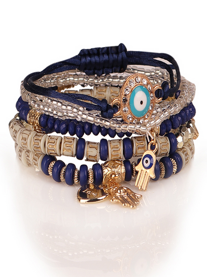 Eye-Shaped Multi-Layer Bracelet H8CWHW6AFK