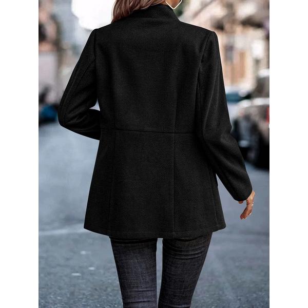 ELSSIME Women's High Collar Long Sleeve Blazer Jacket