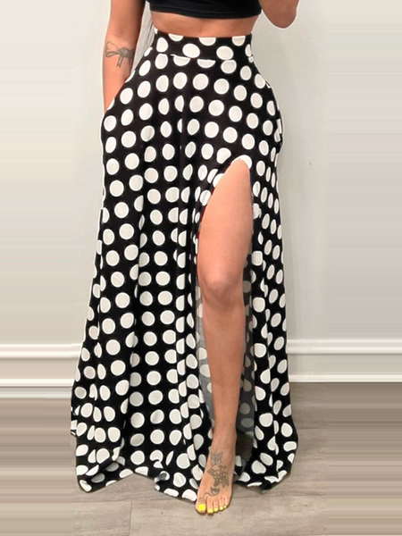 High-waisted Print Polka Dot Skirt  HW5MHEE8LX