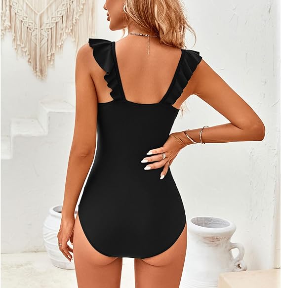 ELSSIME Women's One-piece Sexy Bikini Swimsuit Backless YSW240402006