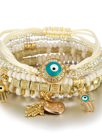 Eye-Shaped Multi-Layer Bracelet H8CWHW6AFK