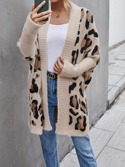 Leopard Print Knit Sweater HFLHHSEDNQ