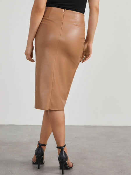 ELSSIME Women's 2024 NEW Spring Side Split Mid-Length Fitted Skirt