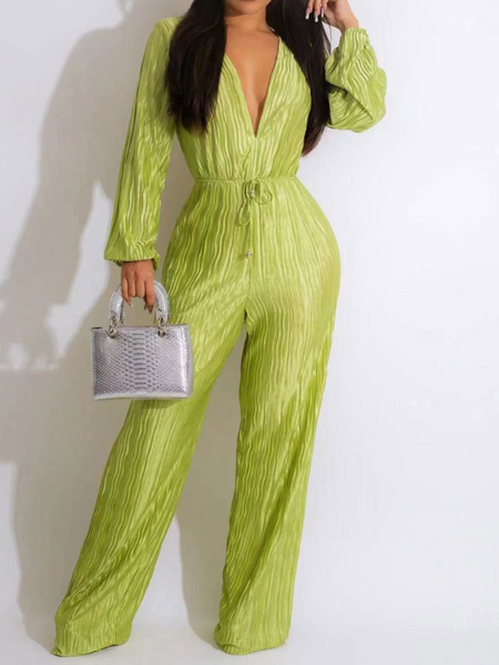 Deep-V-Neck High-Waisted Jumpsuit HNWCN3QLNN