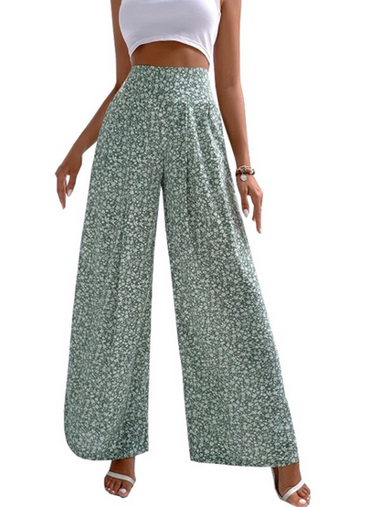 Loose print pants with waist tucked in HW5N82ZVVB