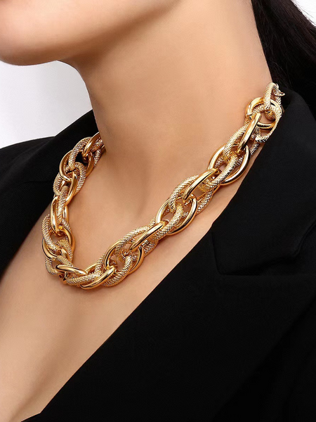 Unique Chunky Chain Necklace HND7S5HRZH
