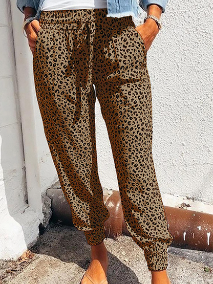 Leopard Print Joggers H4MK8CB8YK