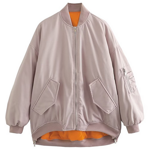 Women's Loose Casual Flight Cotton Jacket Coat  HWWT49ZCHC